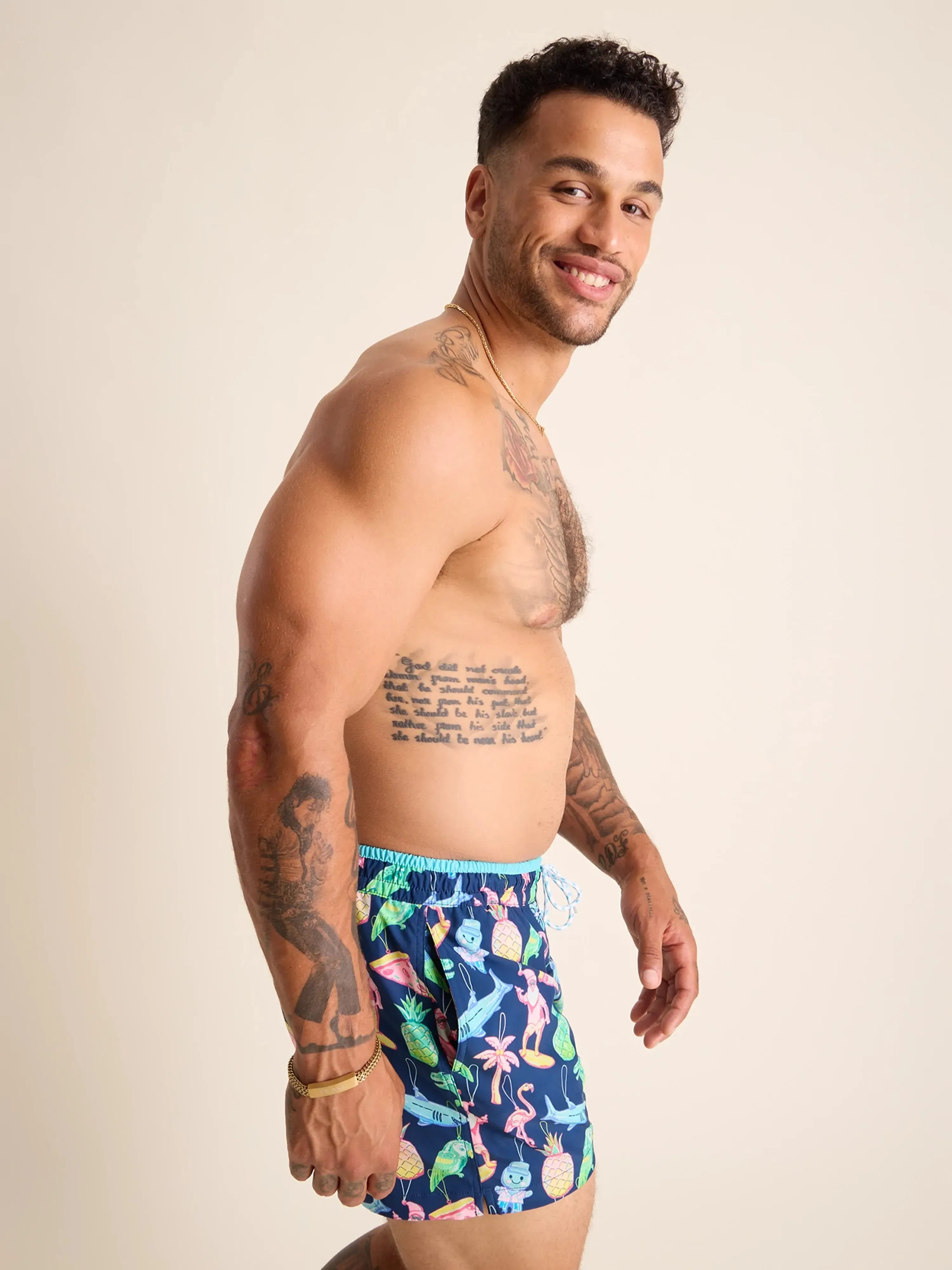 The Holidoozies 4" (Classic Lined Swim Trunk)