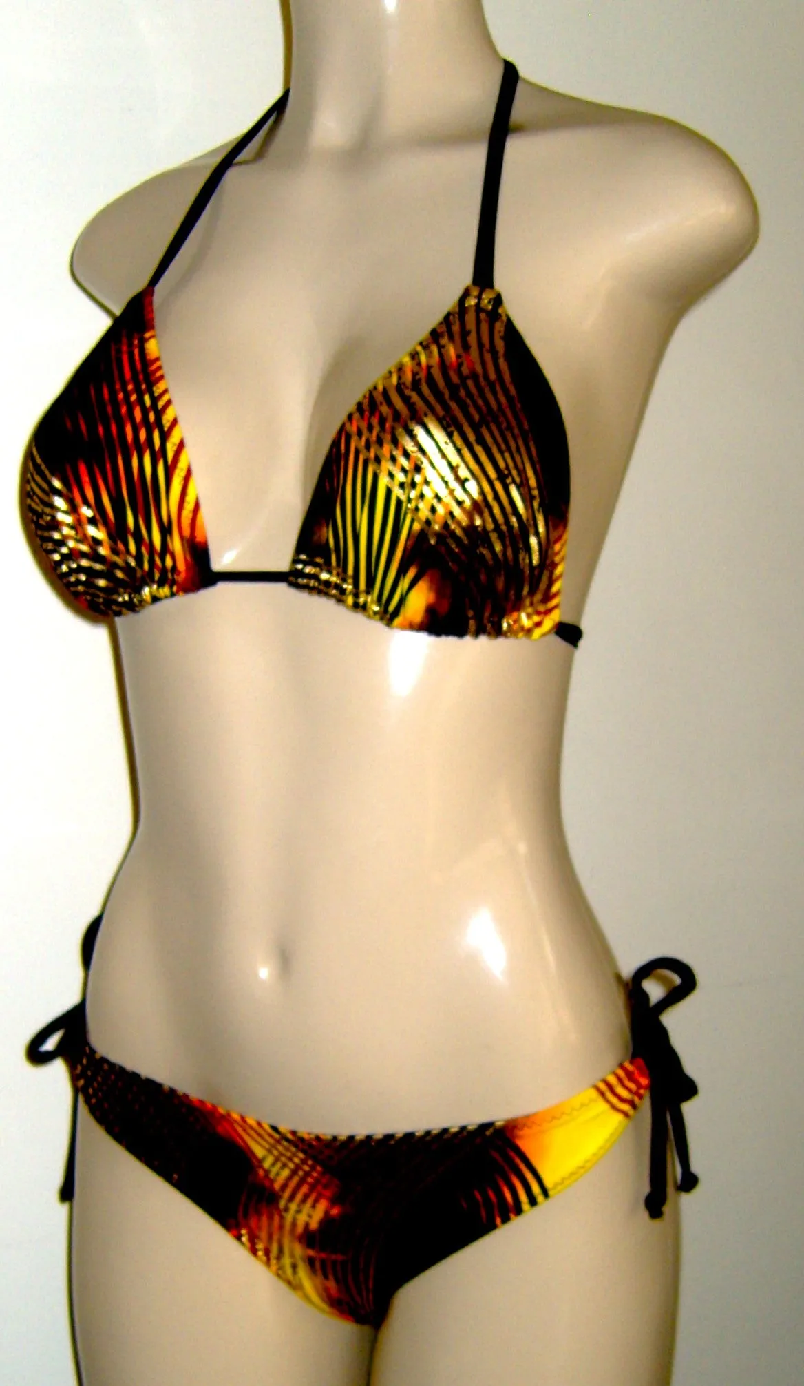 Triangle Bikini Top and Single Tie Swimsuit Bottom