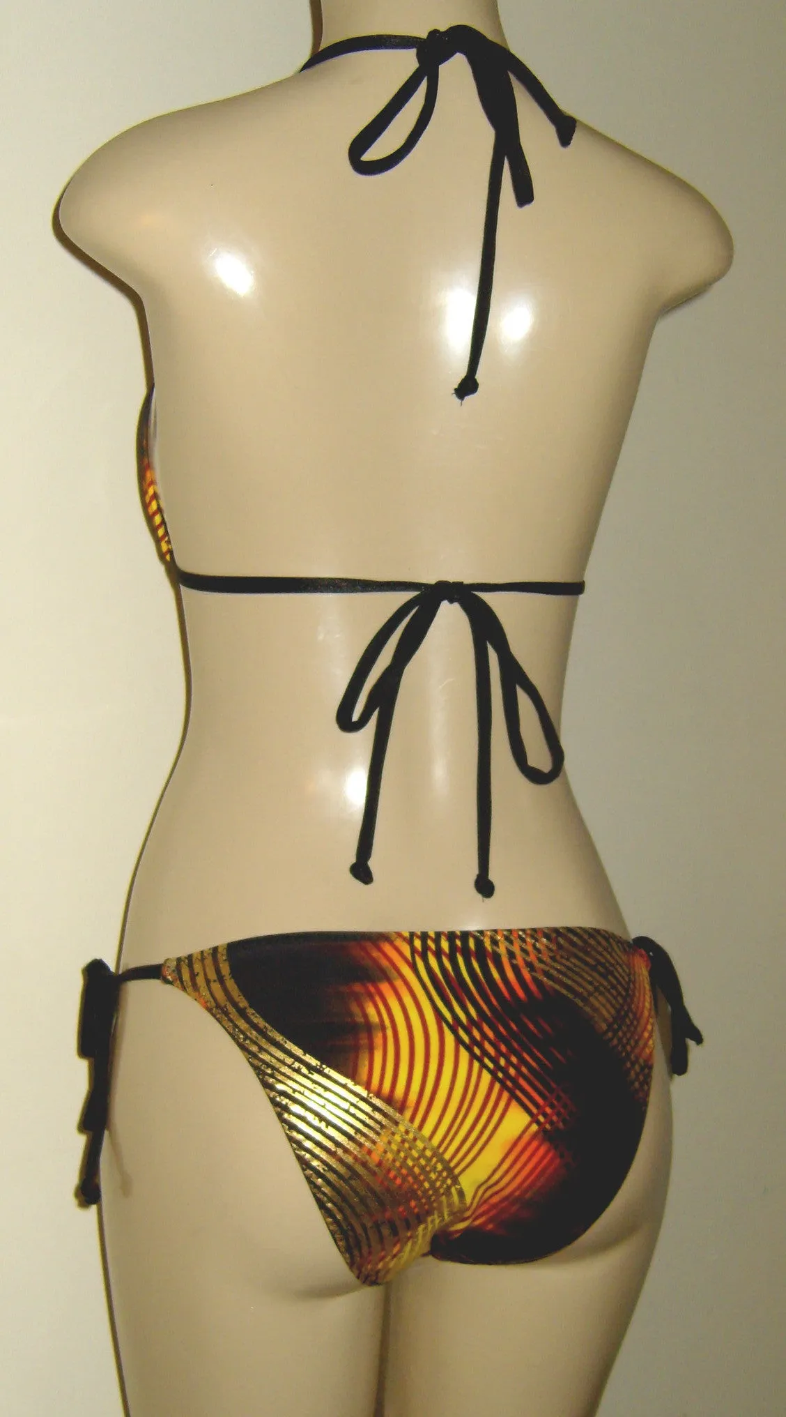 Triangle Bikini Top and Single Tie Swimsuit Bottom