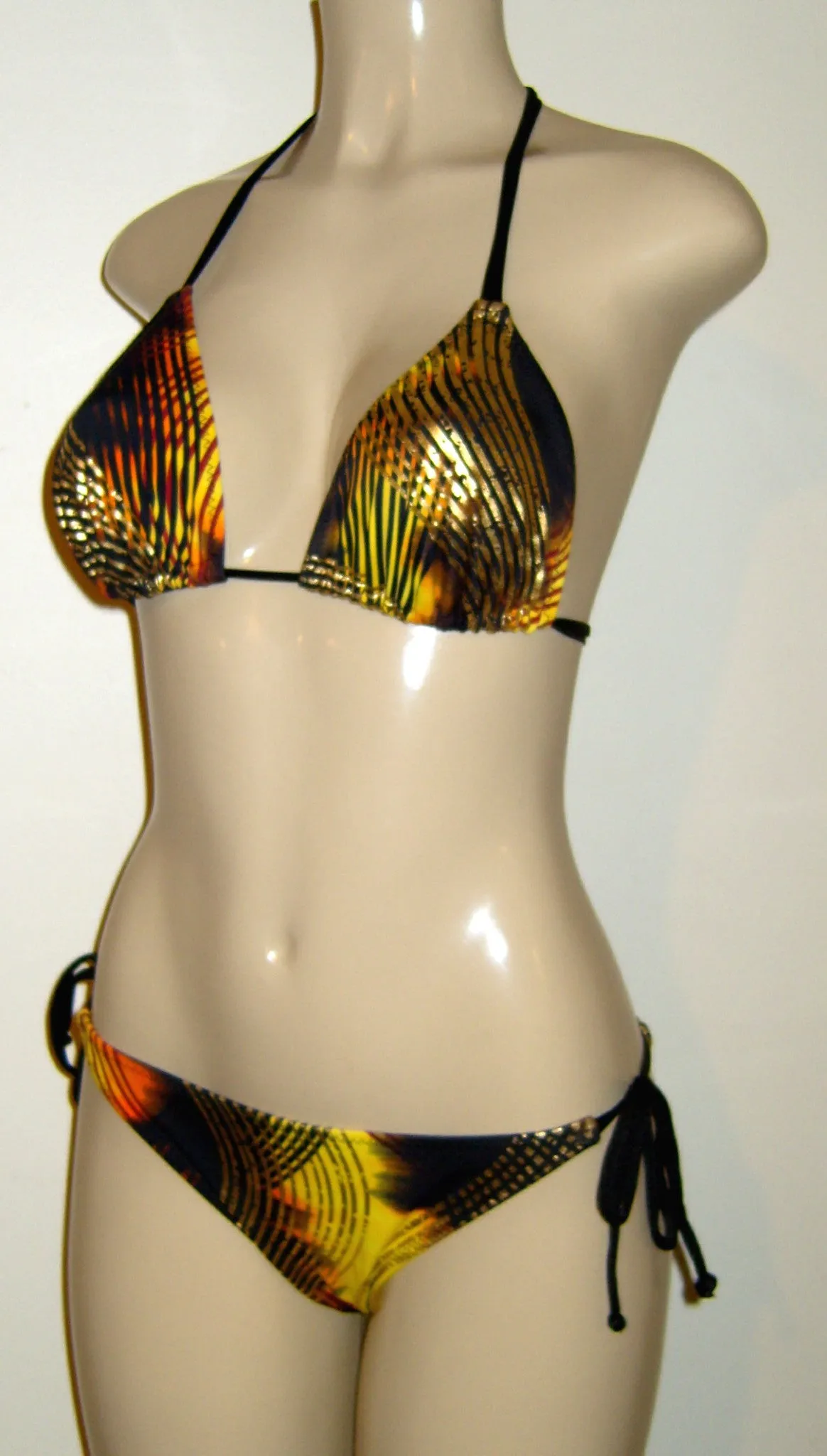 Triangle Bikini Top and Single Tie Swimsuit Bottom