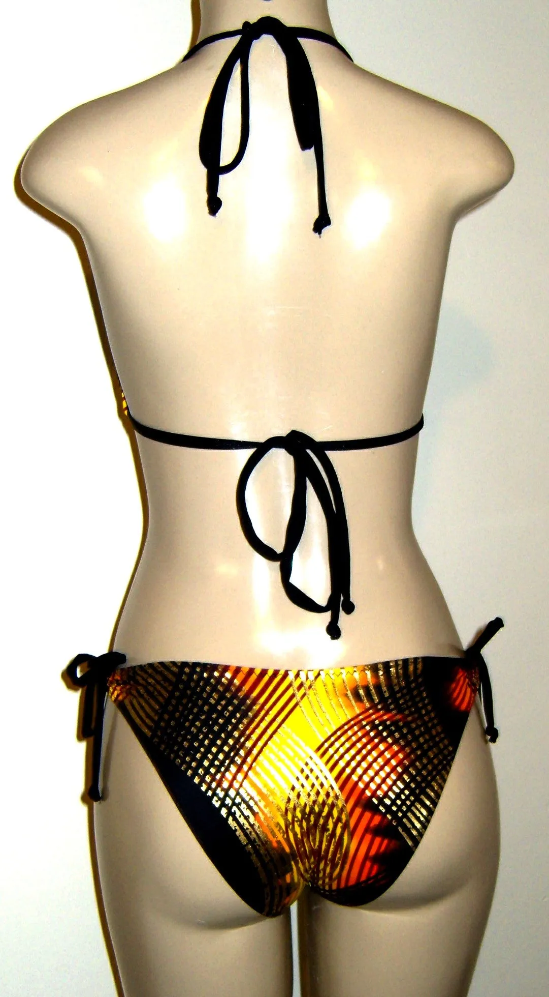 Triangle Bikini Top and Single Tie Swimsuit Bottom