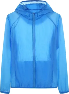 Unisex Sun Protection Jacket for Men & Women Full Zip Long Sleeve UV Hoodie Shirts Outdoor Athletic Jacket with Pocket
