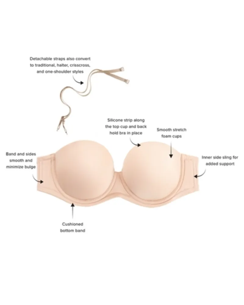 Wacoal Sand Red Carpet Strapless Molded Underwire Bra