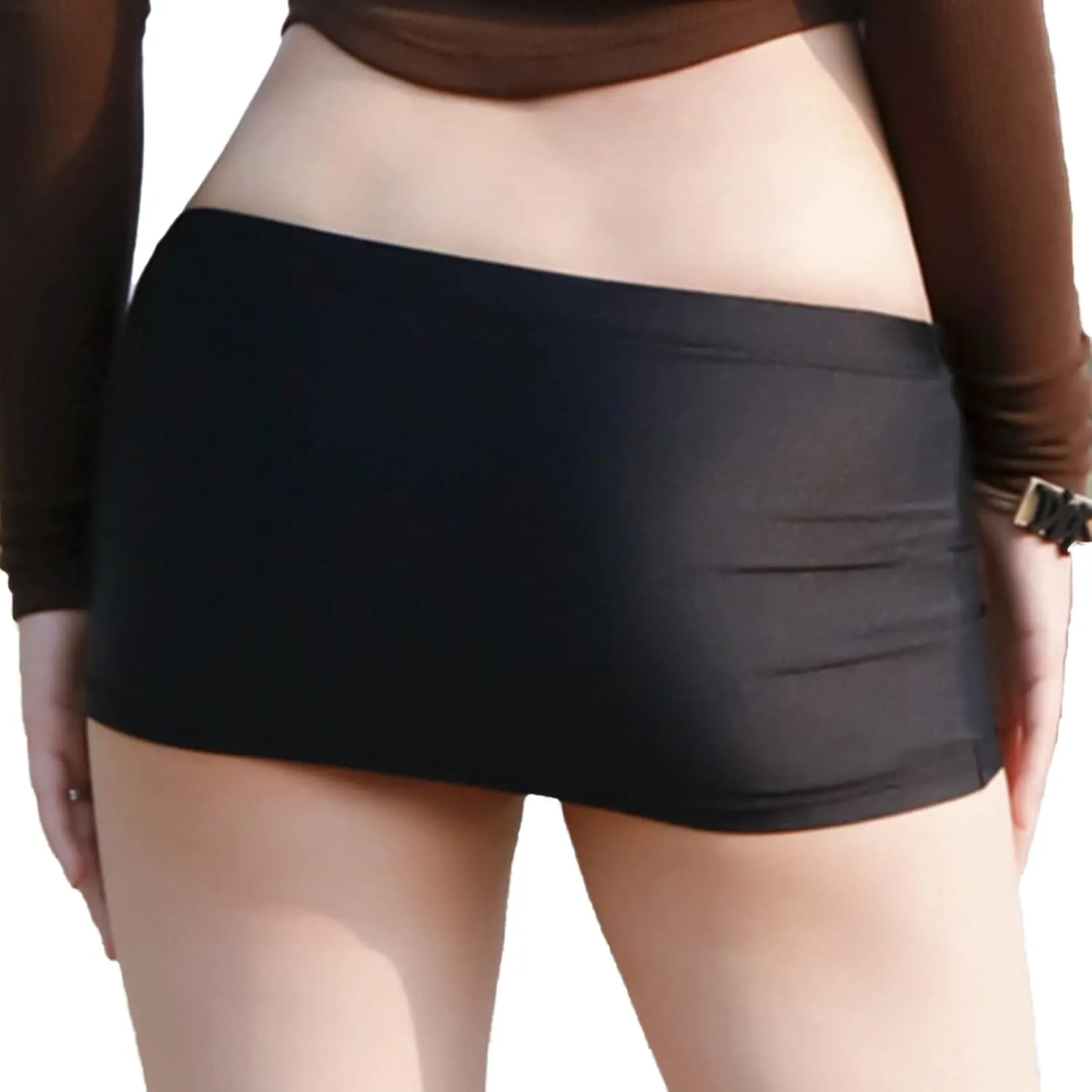 YiZYiF Women's Sheer Ultra Short Skirts See Through Low Waist Micro Mini Skirts Lingerie Chemise