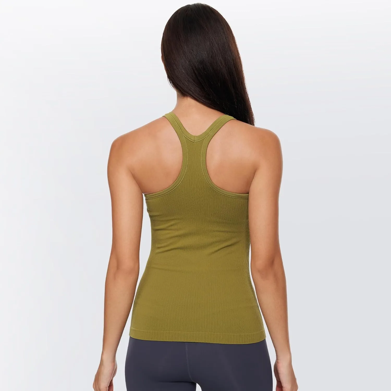 Yoga Racerback Tank Top for Women with Built in Bra,Women's Padded Sports Bra Fitness Workout Running Shirts
